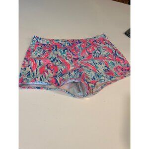 Lilly Pulitzer Womens Shorts Size 12 Multicolor Print Cotton Blend Summer Casual
